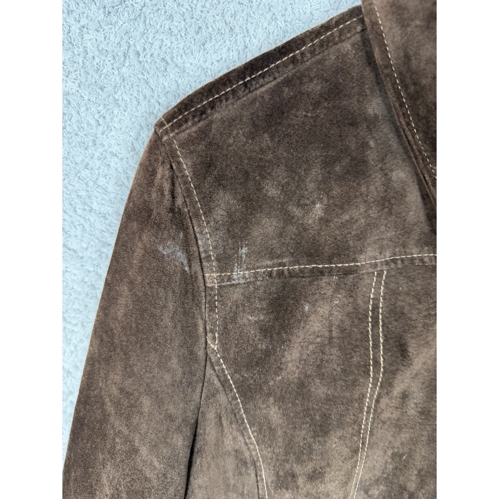 Bernardo Jacket Womens Size L Leather Suede Full Zip Brown Nordstrom - Picture 9 of 16